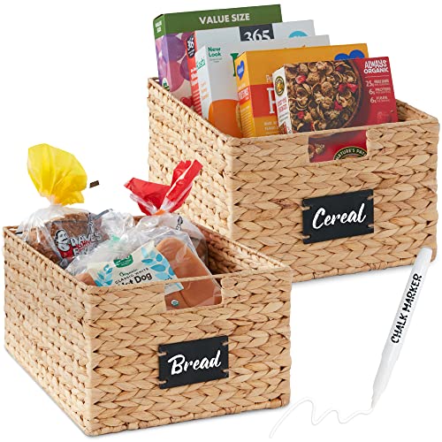 Set of 2 16x12in Wicker Baskets