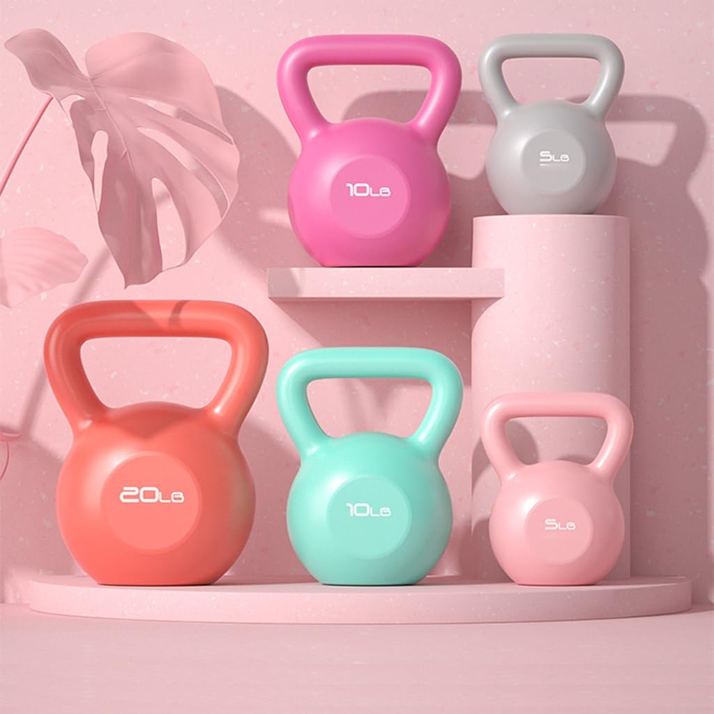 Fitness Hanteln Fitness Kettlebells, Vinyl beschichtet Gusseisen Kettlebells für Übung, Fitness, Bodybuilding, Gewichtheben, Cross-Training. Kleine Hantel