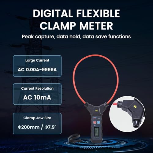 Image of EITAI6900 Digital Flexible Clamp Meter, AC 0.00A-9999A, 25inch /Φ7.9inch, Manufacturer Direct Sales, Rogowski Amp Large Current, Leakage Low Current Clamp Meter