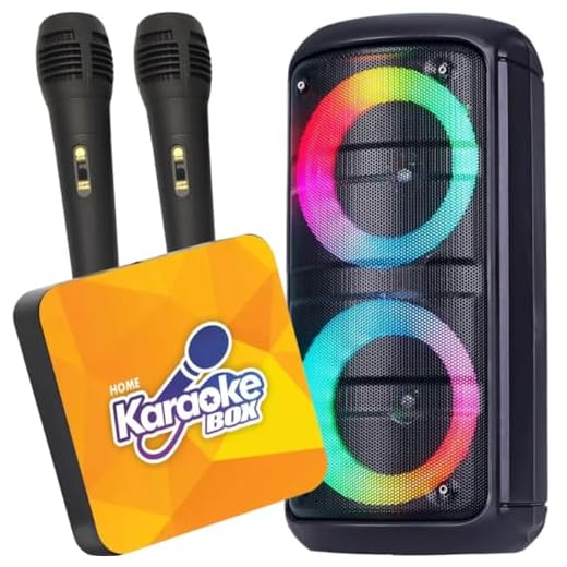 Karaokê Box Com 1000 Músicas + Caixa de Som + 2 Microfones Completo
