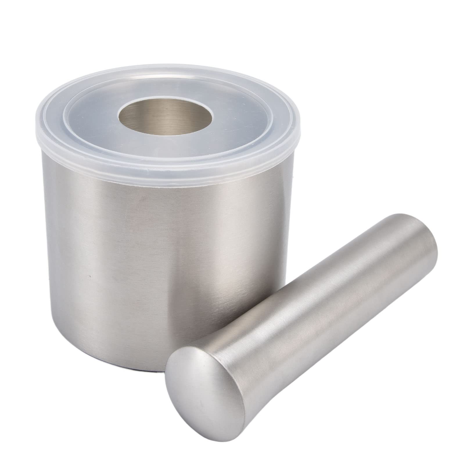 Set Mortaio E Pestello, Macinaspezie In Acciaio Inossidabile Con Coperchio, Utensile Da Cucina Manuale Per Macinare L'Aglio - 6