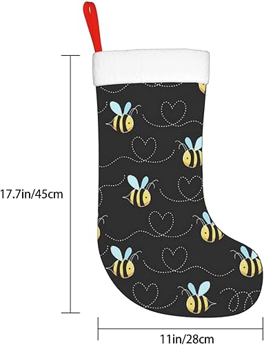Miniatura 3 de Calcetines de Navidad con estampado de abejorros para decoración familiar de fiestas de Navidad