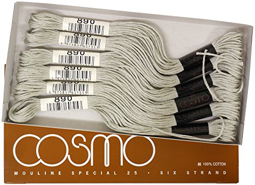 cosmo 25番刺しゅう糸 8m束 Col.890 グレー 系 1箱 6束入り