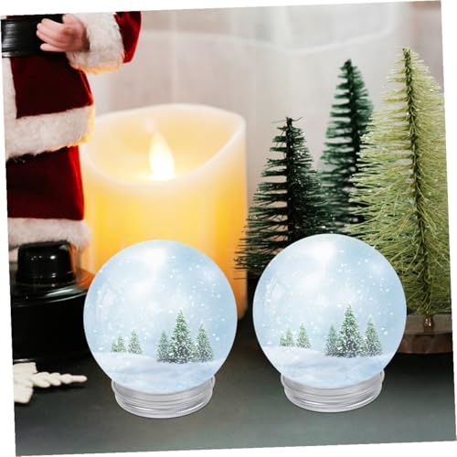 Bolas de nieve para manualidades navideñas transparentes y rellenables en casa de 12 ud 7