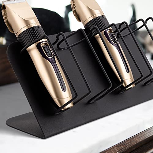 Noverlife 4-Slot Hair Clipper Holder For Barber Station, Tabletop Hair Trimmer Storage Rack, Electric Hair Clipper Trimmer Stand Shelf, Metal Steel Beard Shaver Rack For Salon Hairdresser Hairstylist #TOP2