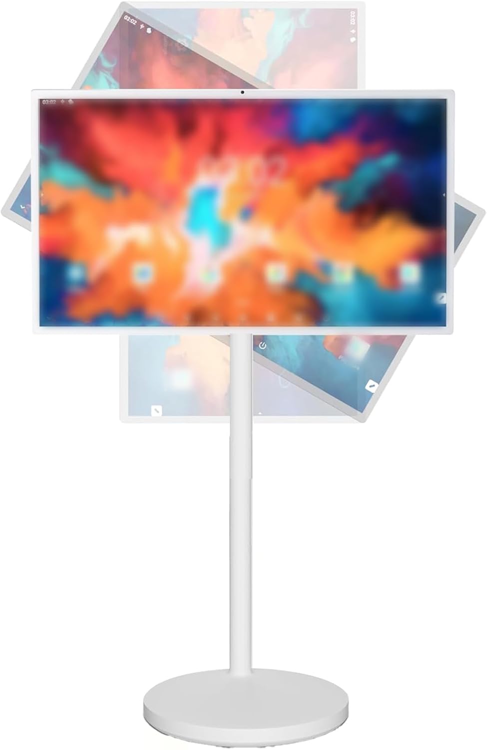 21.5"/24"/27"/32"Portable Smart Tablet Tv On Wheels,With Full Hd Rolling Touchscreen Monitor And Tablet In One,4+64gb/8+128gb,5-8-Hour Battery,Full Swivel Rotation,Remote Control 21.5IN-4+64GB