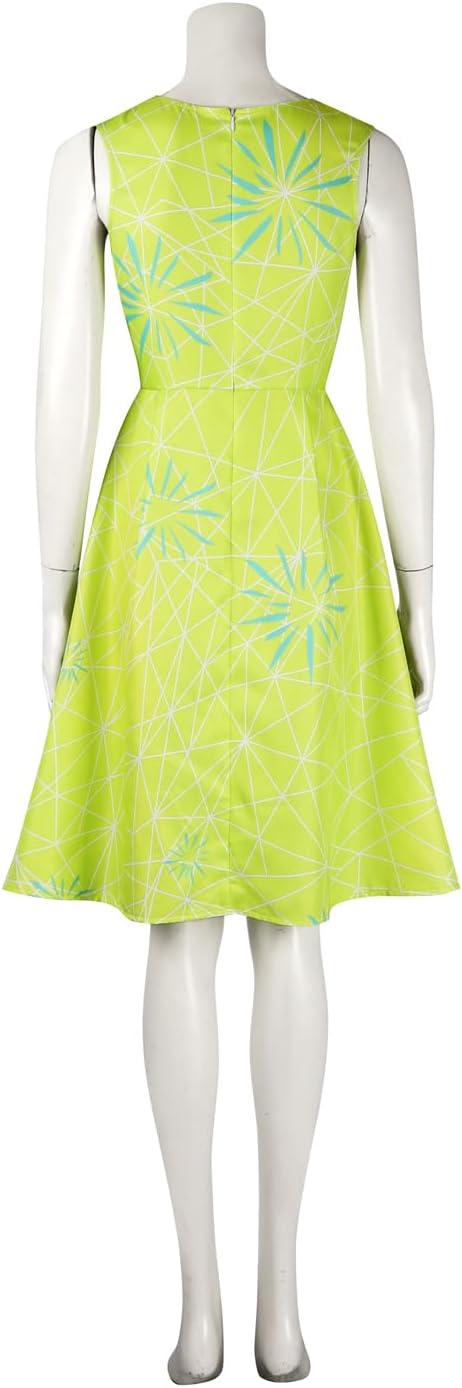 Women Inside Happy Mood Joy Fancy Dress Mask Wig Suit Out Joy Cosplay Costume Sundress Halloween Outfit - Image 4