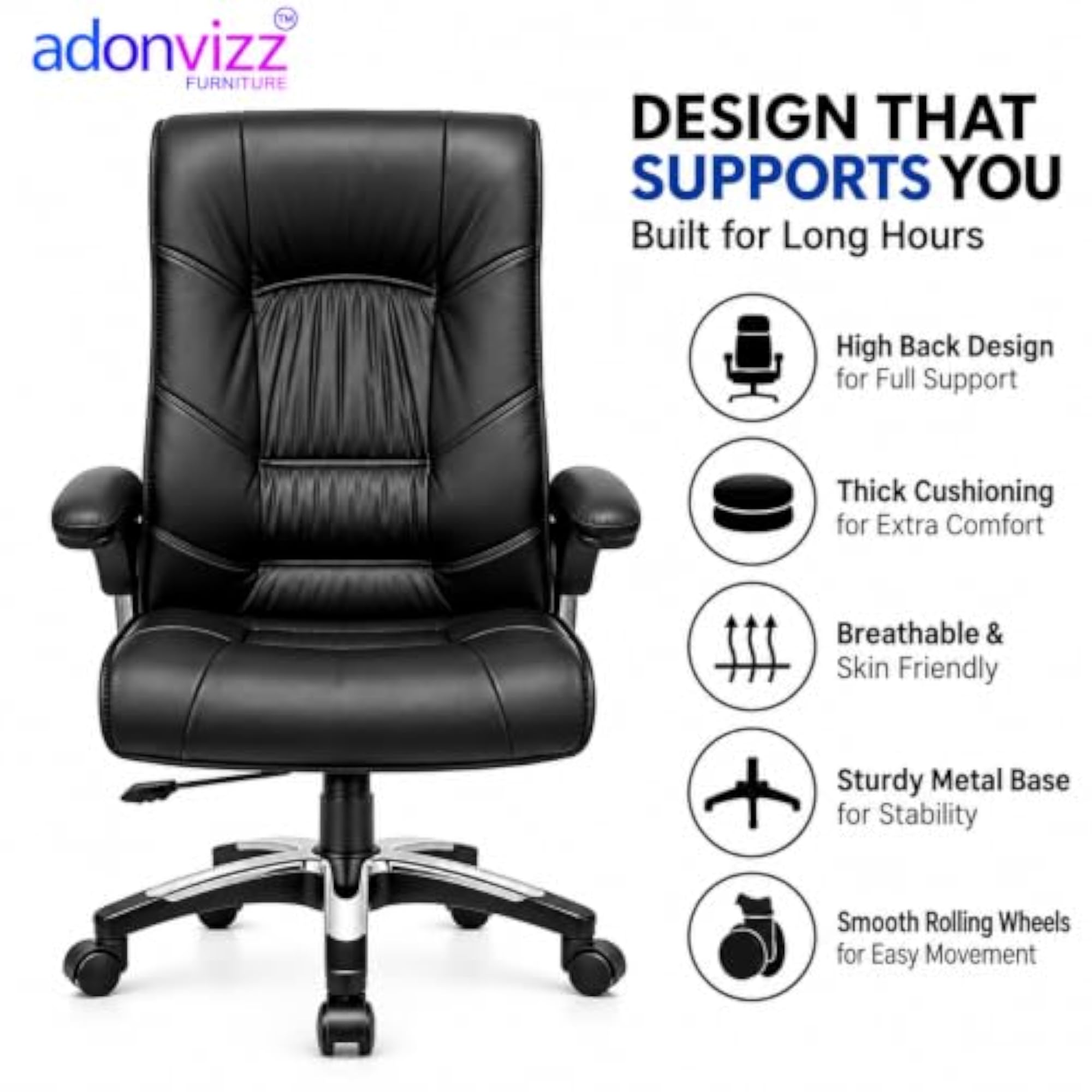 Executive Ergonomic Office Chair, High Back