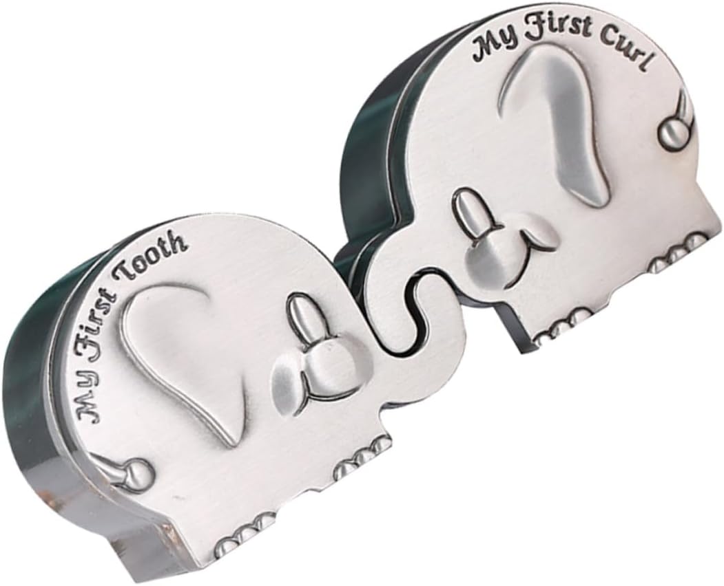 1pair Elephant Shape Keepsake Box for First Tooth and Hair Elegant Storage for Newborn Memories Unique Shower for Boys and Girls