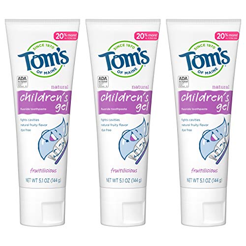 Tom's of Maine Children's Fluoride Anticavity Gel, Kids Toothpaste, Natural Toothpaste, Fruitilicious, 5.1