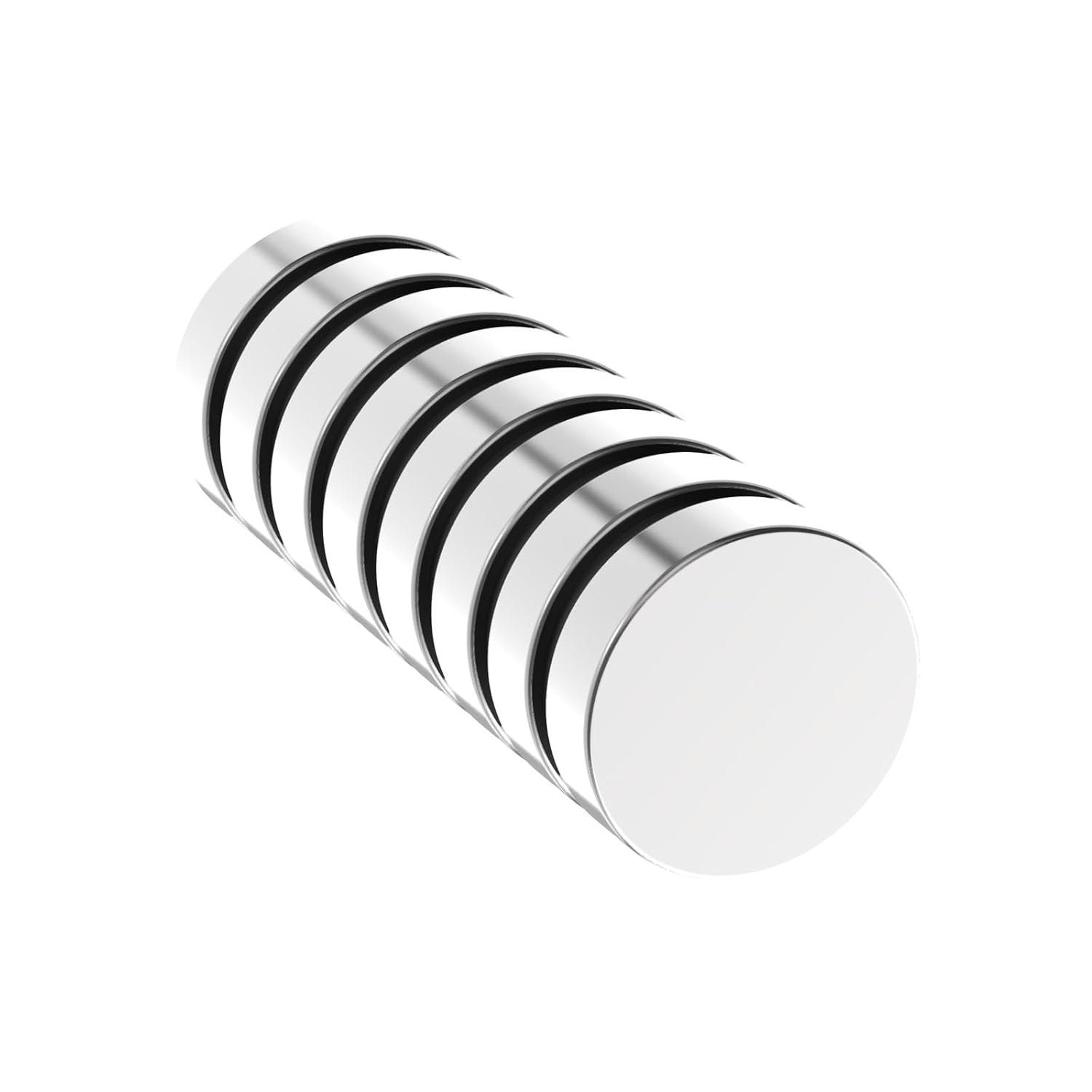 Strong Neodymium Disc Magnets - N42, 1.00" D x 1/4" H - 8 Pack, Super Powerful Rare Earth Magnets for Fridge, DIY, Building, Scientific, Craft, and Office 1.00" Dia x 0.25" Thick Mighty Magnet