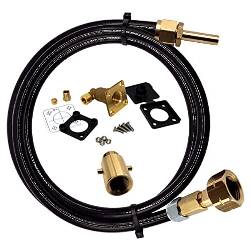 Gomet LPG GPL Juego de recarga de botellas de gas europeas con adaptador de GLP BAYONET y punto de llenado de válvula de retorno (2 metros)