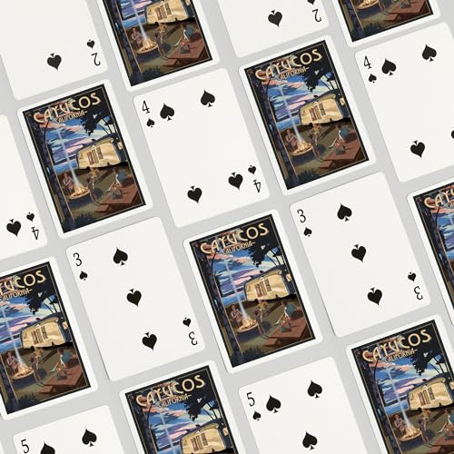 Baraja de poker Retro Cayucos California 52 cartas miniatura 4