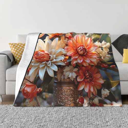 Couverture pour canapé à fleurs 152x127cm en flanelle de microfibre - 2
