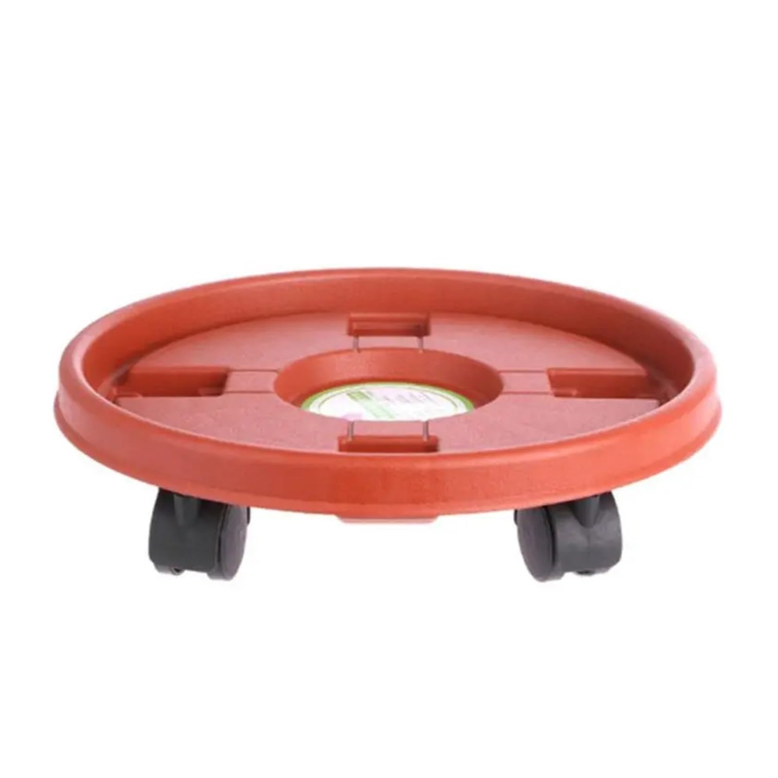 WEYIMVTO Mobile plant pot trays, Plastic Plant Flower Pot Bottom Stand Trolley Portable Planter Tray With Wheels(Black)