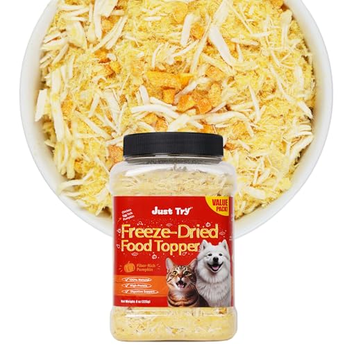 Image of Just Try Freeze Dried Pumpkin Food Toppers for Cats & Dogs, 8 oz