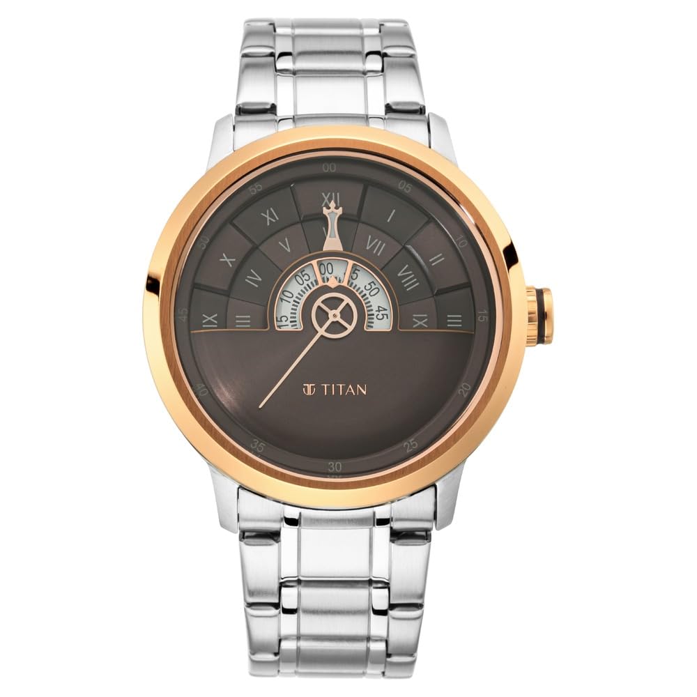 Titan Grandmaster II Analog Brown Dial Men's Watch-1828KM02
