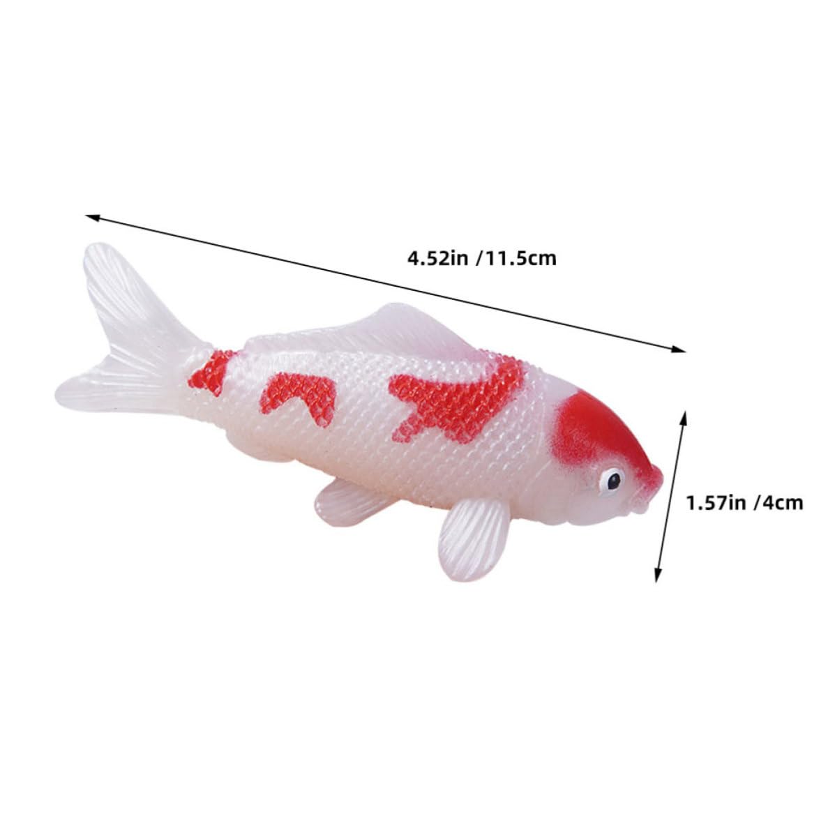 Operitacx 24 Stück Realistische Künstliche Koi Fischfigur aus PVC für