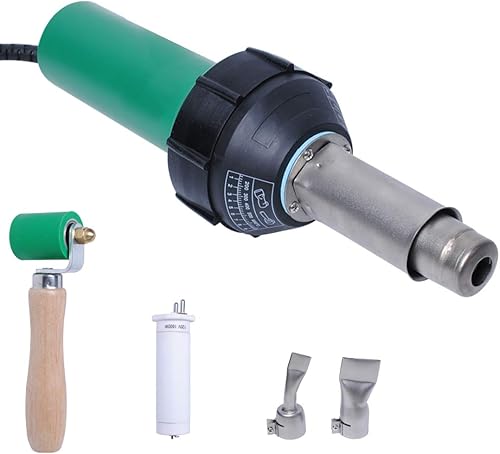 Gekufa Soldador plástico profesional de aire caliente 1600w antorcha de aire caliente de plástico PVC soldadura pistola soldador con boquilla de