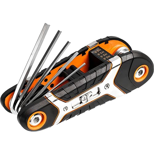 RICHMANN Folding HEX Key Set 8 pieces ( 1,5-8mm ) Hexagonal Wrench Set made of Cr-V steel ( H1,5 H2 H2,5 H3 H4 H5 H6 H8 )