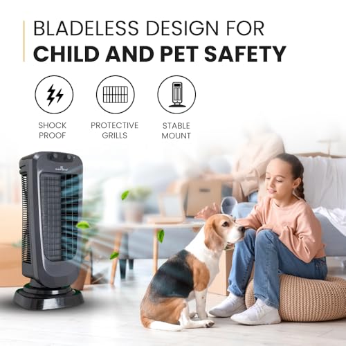Image of ZS Stylish Tower Fan | Low Power Consumption | 150 Degrees Oscillation | Shock-Proof & Child Safe | Rust-Free Body | 4-Way Air Deflection | 1 Year Warranty