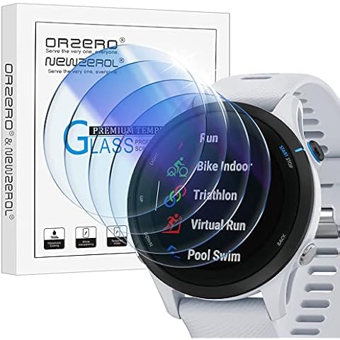 NEWZEROL 4 Packs Compatible for Garmin Forerunner 255,Tempered Glass Screen Protector High Resolution Tempered Glass Screen Protector Protective Film for Garmin 255 - Transparent Cover