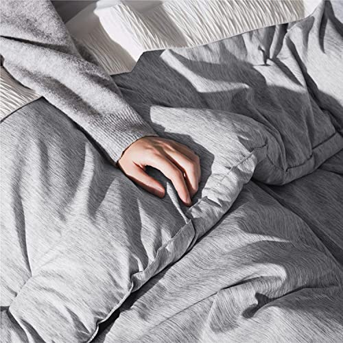 Bedsure King Size Comforter Set - Grey Bedding Comforter Set, Comforters King Size Cationic Dyeing King Comforter with 2 Pillow Shams (King, 102x90 inches, 3 Pieces)