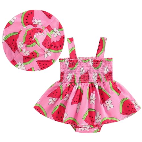 Image of Mubineo Baby Girl Summer Clothes Floral Romper Dress Infant Sleeveless Rompers Skirt One Piece Boho Sun Dress Outfits