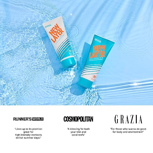 NEW LAYER Sunscreen | SPF 50+ | Pro Vitamin D | Fast absorbing | Long lasting | Free of microplastic | Reef-friendly | Free of oxybenzone & octocrylene | Water resistant | Climate neutral (200ml) - Image 6