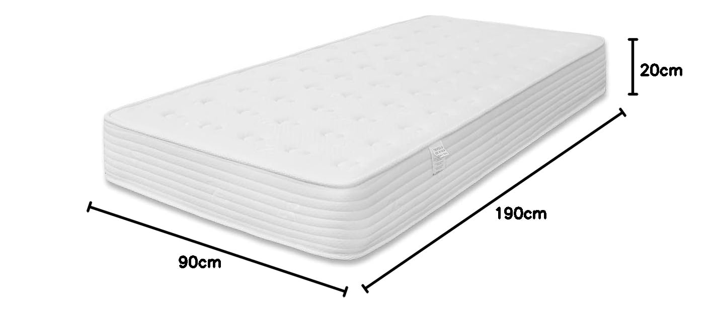 Materasso Singolo Memory Foam Good Nite - 90x190x16 Cm - Medio Rigido - Certificato OEKO-TEX E Ipoallergenico