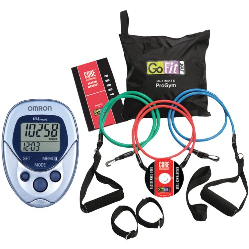 GoFit ProGym and Core Performance Training DVD with GOsmart Dual Axis Pocket Pedometer