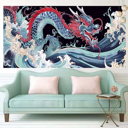 Diamond Painting Japon grand format 60x120 cm avec strass cristal éclatant pour décoration haut de gamme