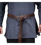 Bandeau Médiéval Faux Cuir HiiFeuer - Réglable Pour Cosplay LARP Renaissance Et Halloween