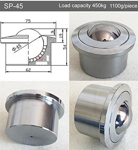 Rueda universal de rodamiento de bolas SP-45 para evitar atascos en la transmisión 5