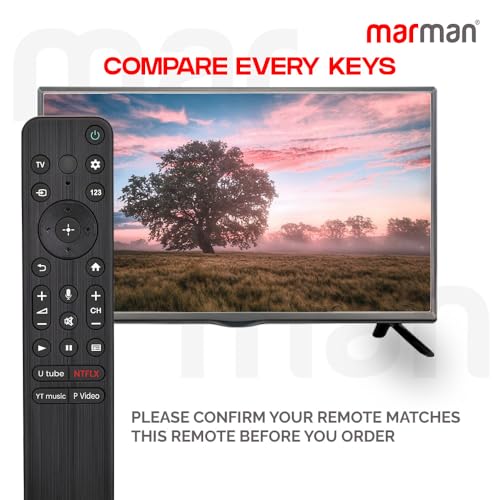 Image of marman Bluetooth Remote Compatible for Sony Tv Remote Smart Voice Original Model RMF-TX800P for Android led 4k hd uhd OLED QLED televisons with Google Assistant - Pairing Must !