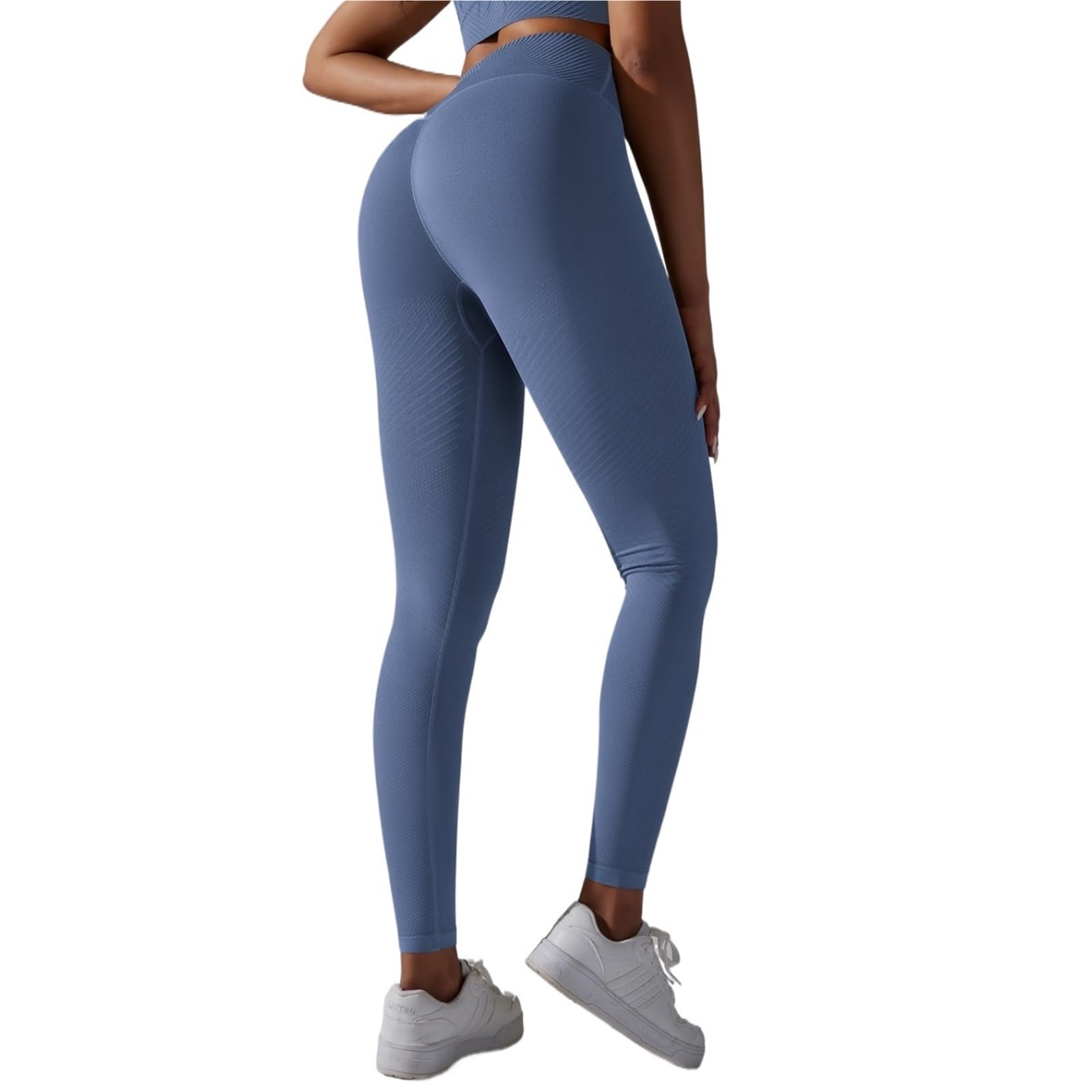 Leggings de yoga de cintura alta, leggings deportivos para mujer, sin costuras, control de abdomen, para correr, entrenamiento