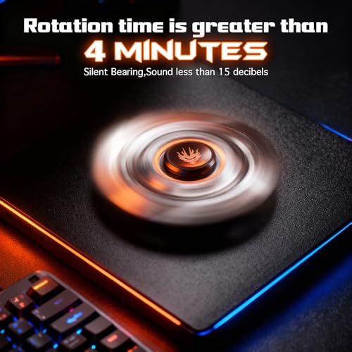 Image of Upgrade Fidget Spinners, Fidget Toys Adults, Stress Anxiety ADHD Relief Figets Toy for Teens, Metal Heavy Finger Hand Spinner Toy with Precision Bearing and Double Side Design,Luminous Night Effects
