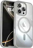Capinha Case Capa Transparente Basic Anti Impacto Bordas Elevadas Magnética Premium Luxo Para iPhone (Cinza, iPhone 16 Pro Max)