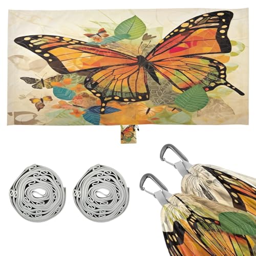 SDMKA Butterfly Camping Hammock, 330 lbs with 2 Tree Straps, Carry Bag, Single Portable Hammock for Outdoor/Indoor, Hiking, Beach, Backpacking, Travel