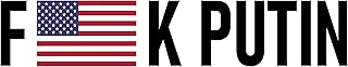 Fuck Putin Bumper Sticker Featuring the American Flag