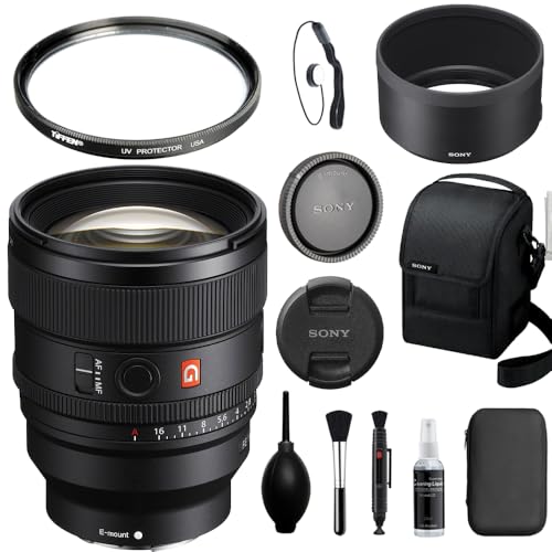 Image of Sony FE 85mm f /1.4 GM II Lens Bundle with Tiffen 77mm UV Filter + Cap Keeper + Deluxe Photo Starter Kit + Microfiber Cleaning Cloth (4 Items)