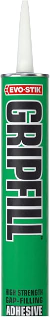 EVO-STIK GRIPFILL Gap Filling Adhesive, Bonds almost any surface, Colour: Buff, 350ml