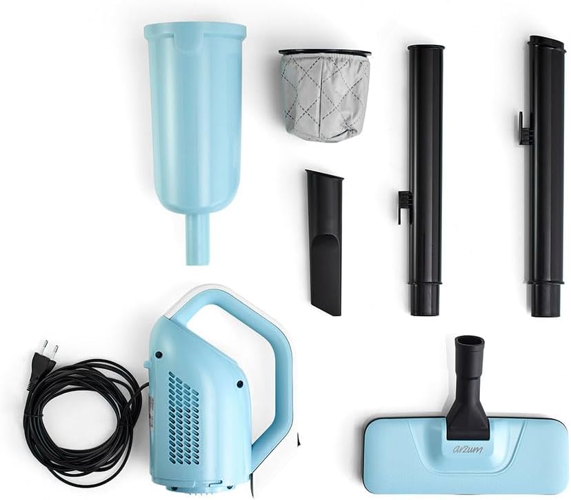 ArzumGIRGIR 2-in-1 Stick Vacuum Cleaner, 550W Bagless, 1.2L Washable Dust Bin, Handheld Feature, 5m Cord, Quiet 71dB, Nile Green