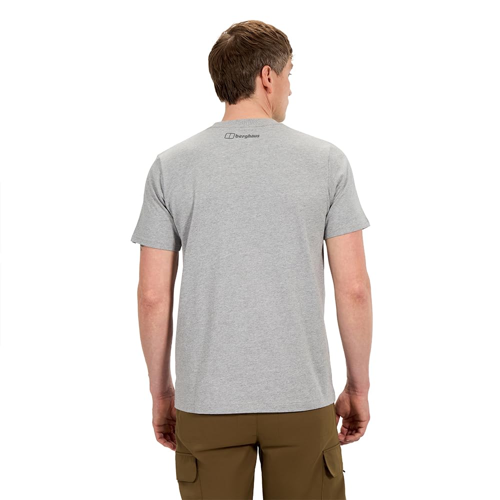 Berghaus Men's Map of The Toon Tee, Grey Marl BCI, 3XL