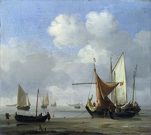 Affiche impression prints toile petits navires hollandais 60x90cm