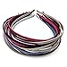 Yazon 5mm Grosgrain Ribbon Wrapped Metal Headbands Hair Bands For Girl's Kid's (5mm wrapped metal headbands 30pcs)