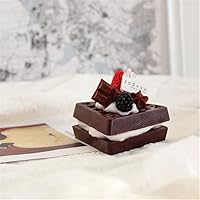 Vista 3 de Vela perfumada de chocolate decorativa en forma de pastel de gofre, velas románticas para el hogar, velas