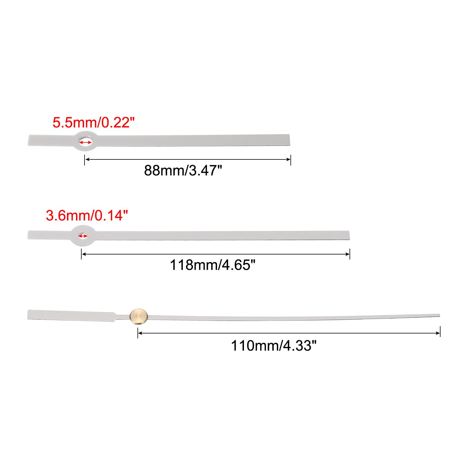 PATIKIL Replacement Clock Hands Kit - Image 2