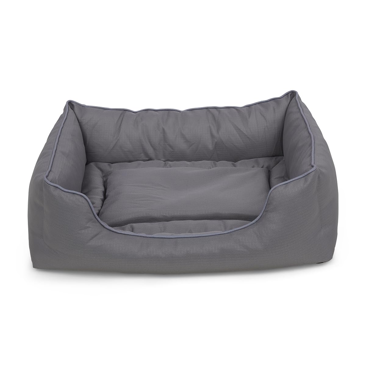 Panier carré pour chien anti-stress Petface Planet Ocean grand confort gris L
