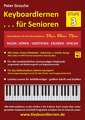 Keyboardlernen für Senioren (Stufe 3): Konzipiert